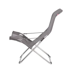 Silla para tomar el sol Fiesta, Tela continente, estructura de aluminio