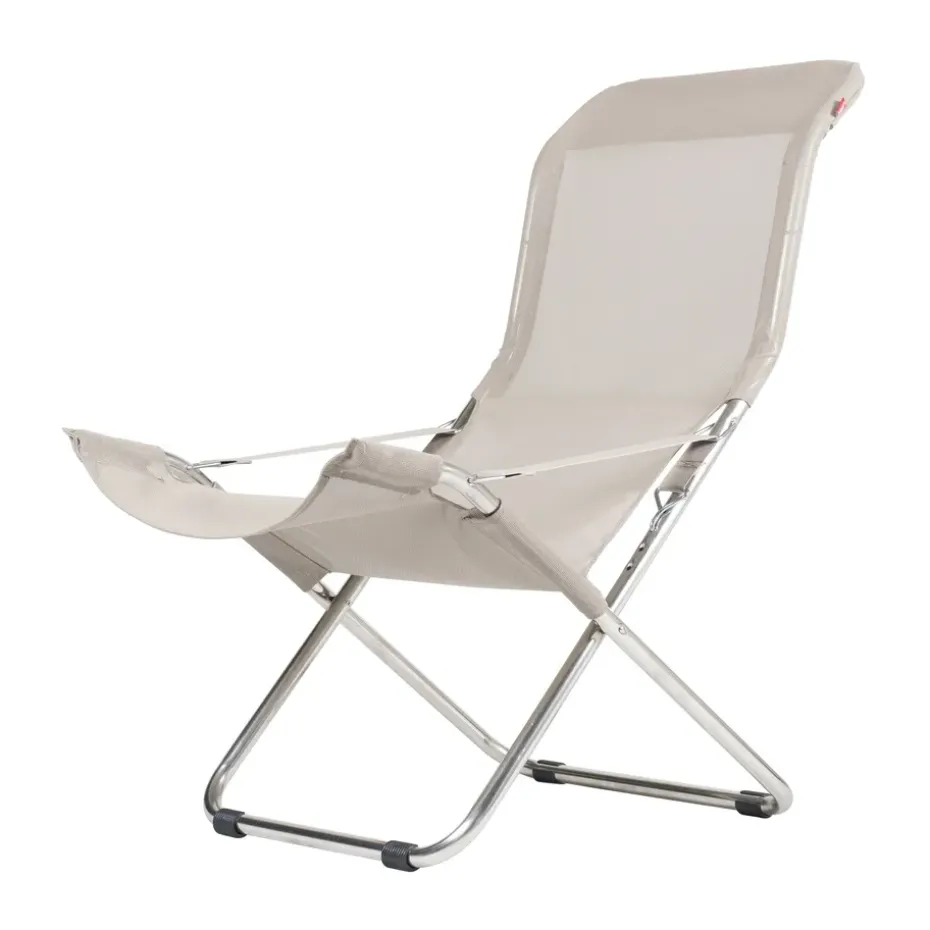 Silla para tomar el sol Fiesta, Blanco-beige