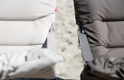 Silla para tomar el sol Fiesta Soft, Tela beige, estructura de aluminio