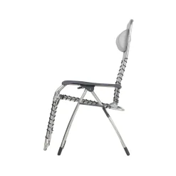 Silla para tomar el sol Movida, Textaline grey, estructura de aluminio
