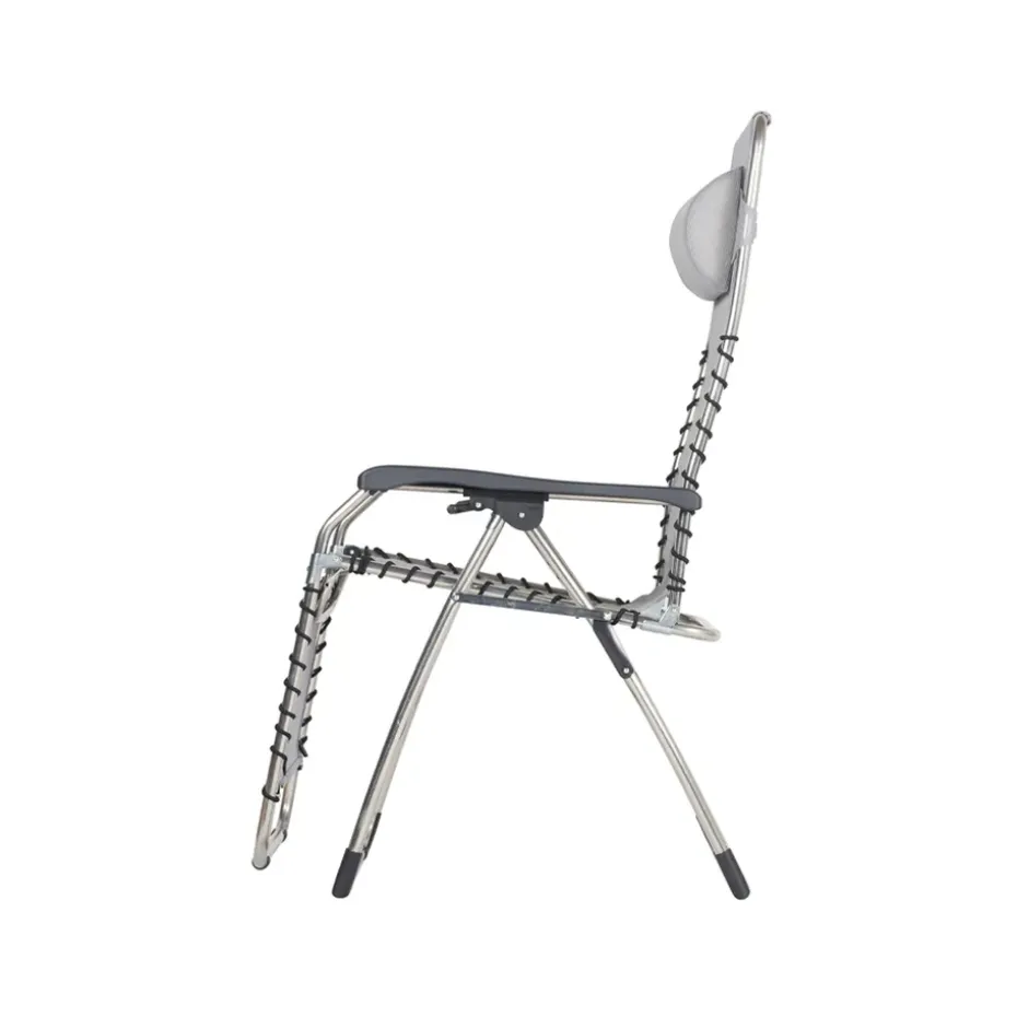 Silla para tomar el sol Movida, Textaline grey, estructura de aluminio