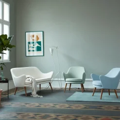 Sillón Dwell, Hero 511 blush-patas en roble ahumado