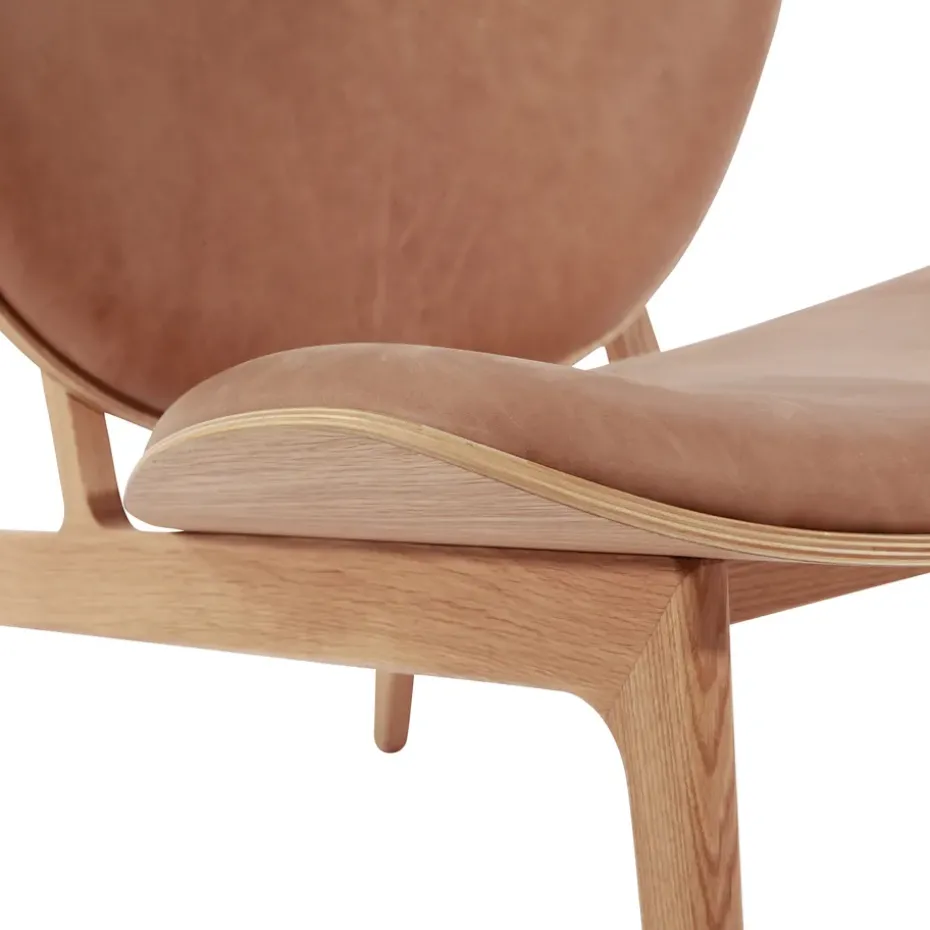 Sillón Elephant lounge leather roble, Dunes camel
