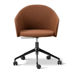 Sillón Gomo Armchair con base giratoria 5 patas, Myr 362-negro