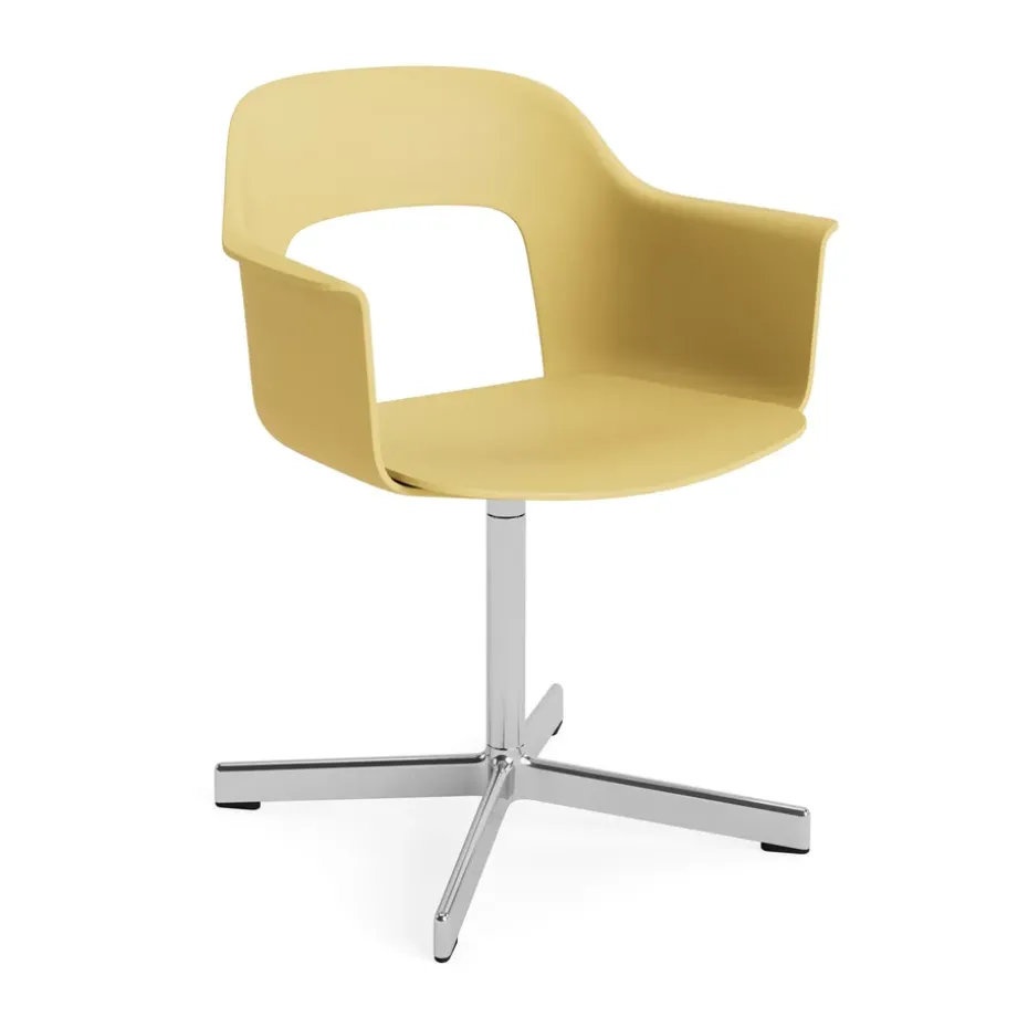 Sillón Layout Armchair 231 silla de oficina, Biscotti-aluminio pulido 4 star swivel base