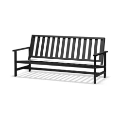 Sofá 09, Negro, 3 plazas