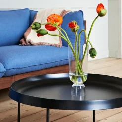 Sofá 3 plazas Arbour ECO, tela Hallingdal 220 beige, roble aceitado con cera