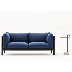 Sofá 3 plazas Arbour ECO, tela Hallingdal 220 beige, roble aceitado con cera