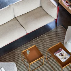 Sofá 3 plazas Arbour ECO, tela Hallingdal 220 beige, roble aceitado con cera
