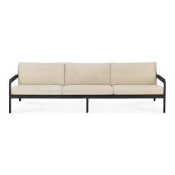 Sofá 3 plazas Jack outdoor teca lacado, Natural