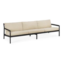 Sofá 3 plazas Jack outdoor teca lacado, Natural