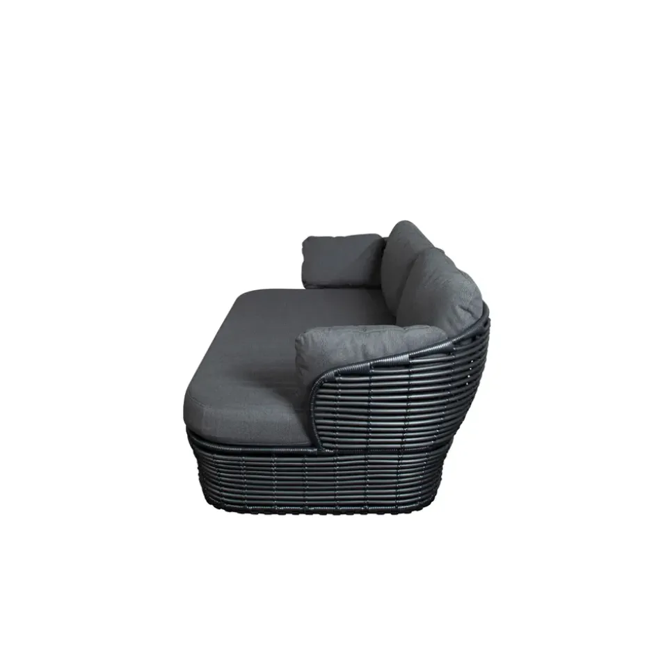 Sofá Basket de 2 plazas, Graphic grey, gris cojines