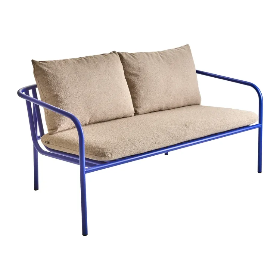 Sofá Bendt, Teddy beige-indigo blue