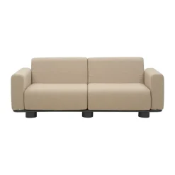 Sofá Bolster, Antracita-teddy beige, 2,5 plazas