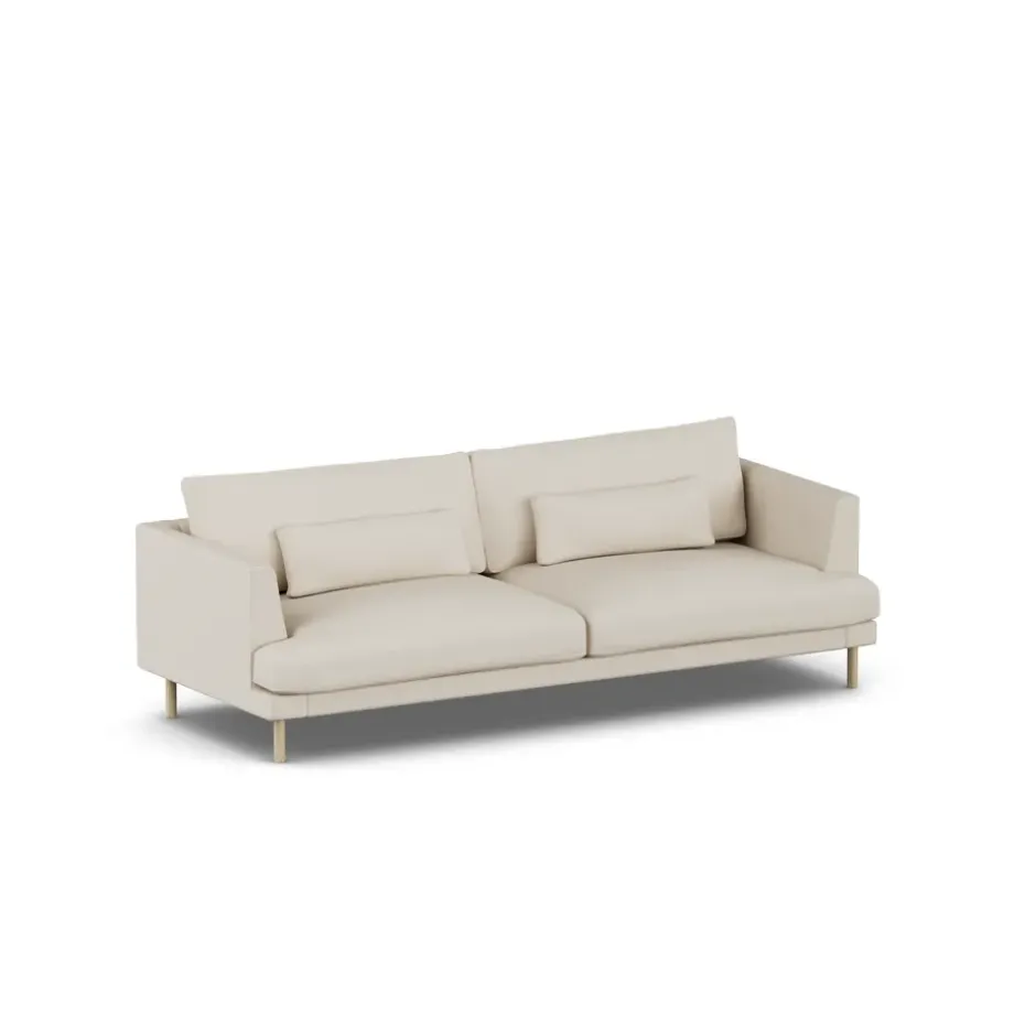 Sofá Bredhult, Jump Beige 1956-roble blanco aceitado, 3 plazas