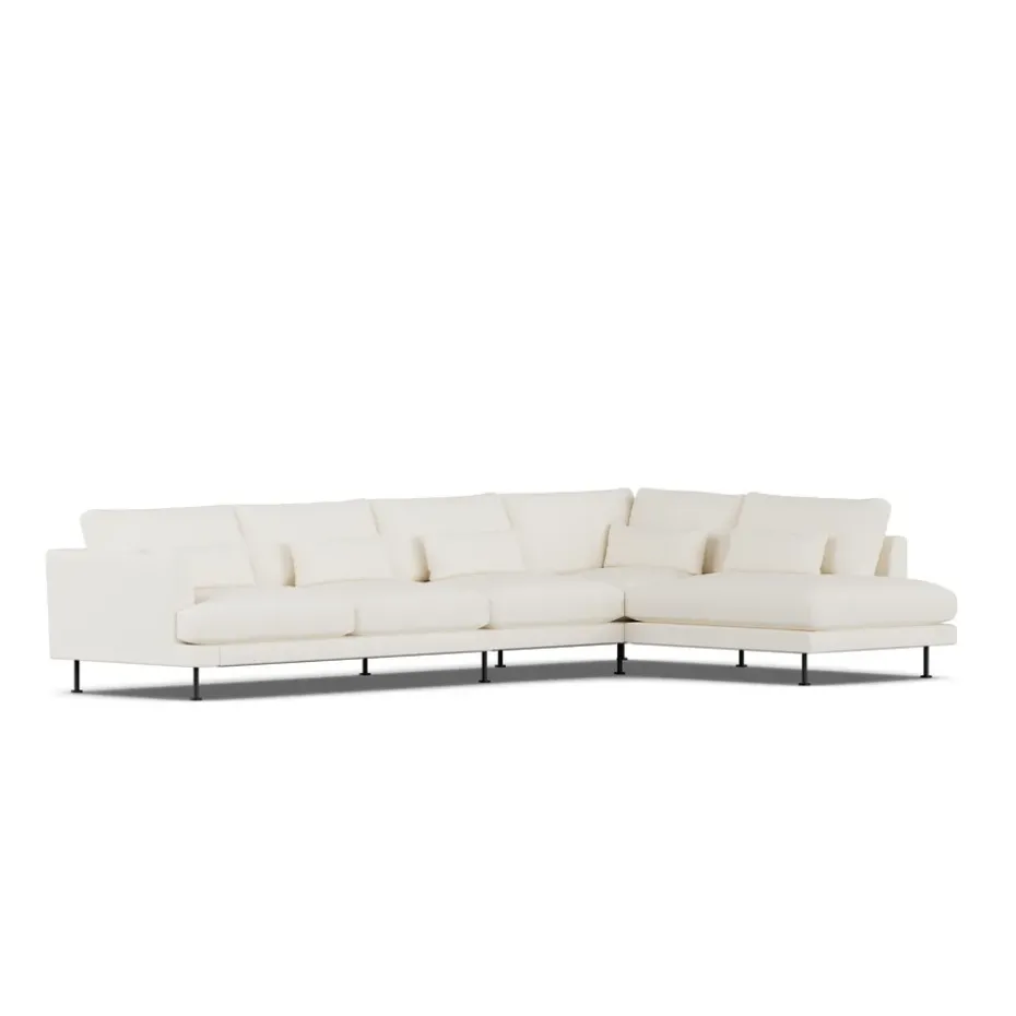 Sofá Bredhult, Jump Off White 1954-acero negro, 4 plazas B1