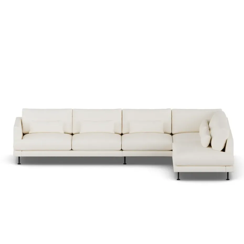 Sofá Bredhult, Jump Off White 1954-acero negro, 4 plazas B1