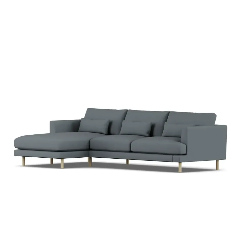 Sofá Bredhult, Same Blue 6678-roble blanco aceitado, 2,5 plazas C2