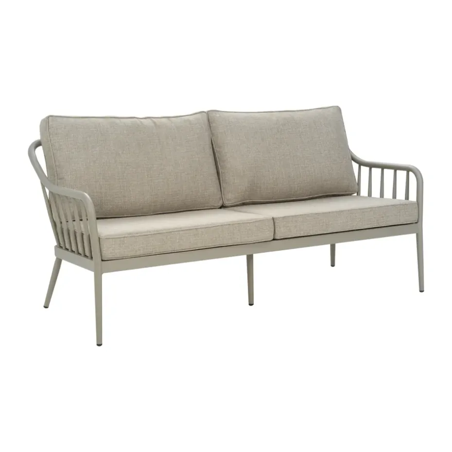 Sofá Coleville, Khaki-burlap beige, 3 plazas