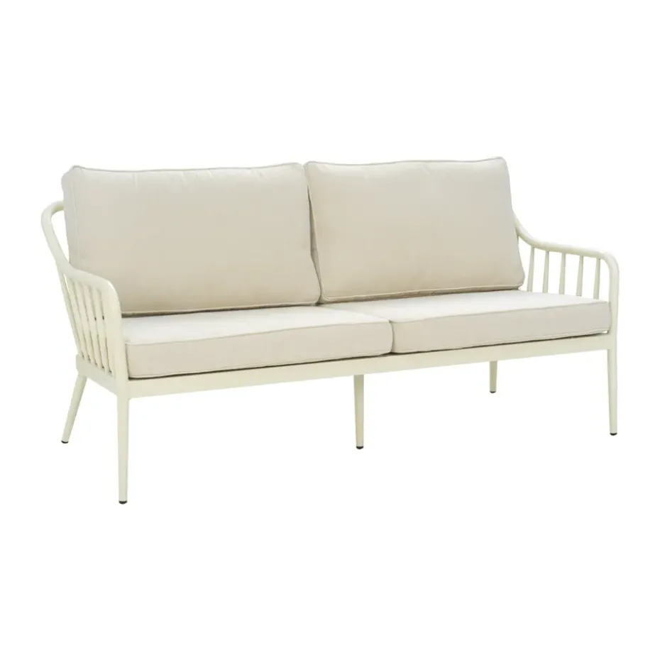 Sofá Coleville, Pearl white-dot beige, 3 plazas