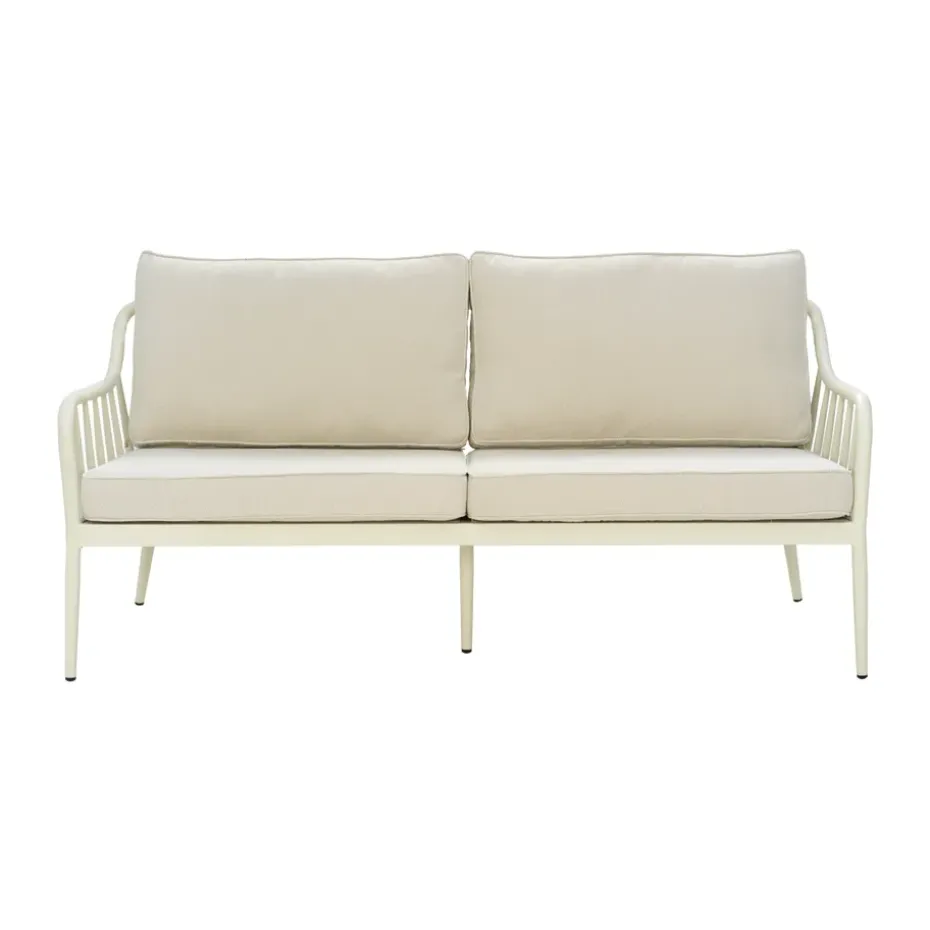 Sofá Coleville, Pearl white-dot beige, 3 plazas