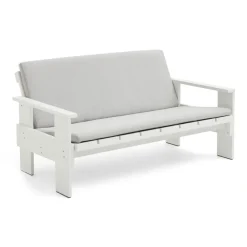 Sofá Crate Lounge de pino lacado, Blanco