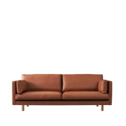 Sofá de 3 plazas Haga, Sevilla Cognac 4003-roble claro