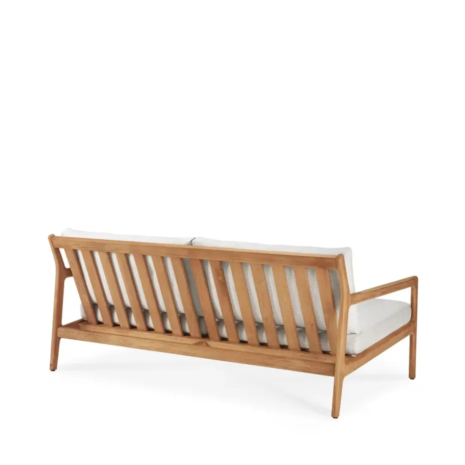 Sofá de 2 plazas Jack outdoor teak, offwhite, base de teca