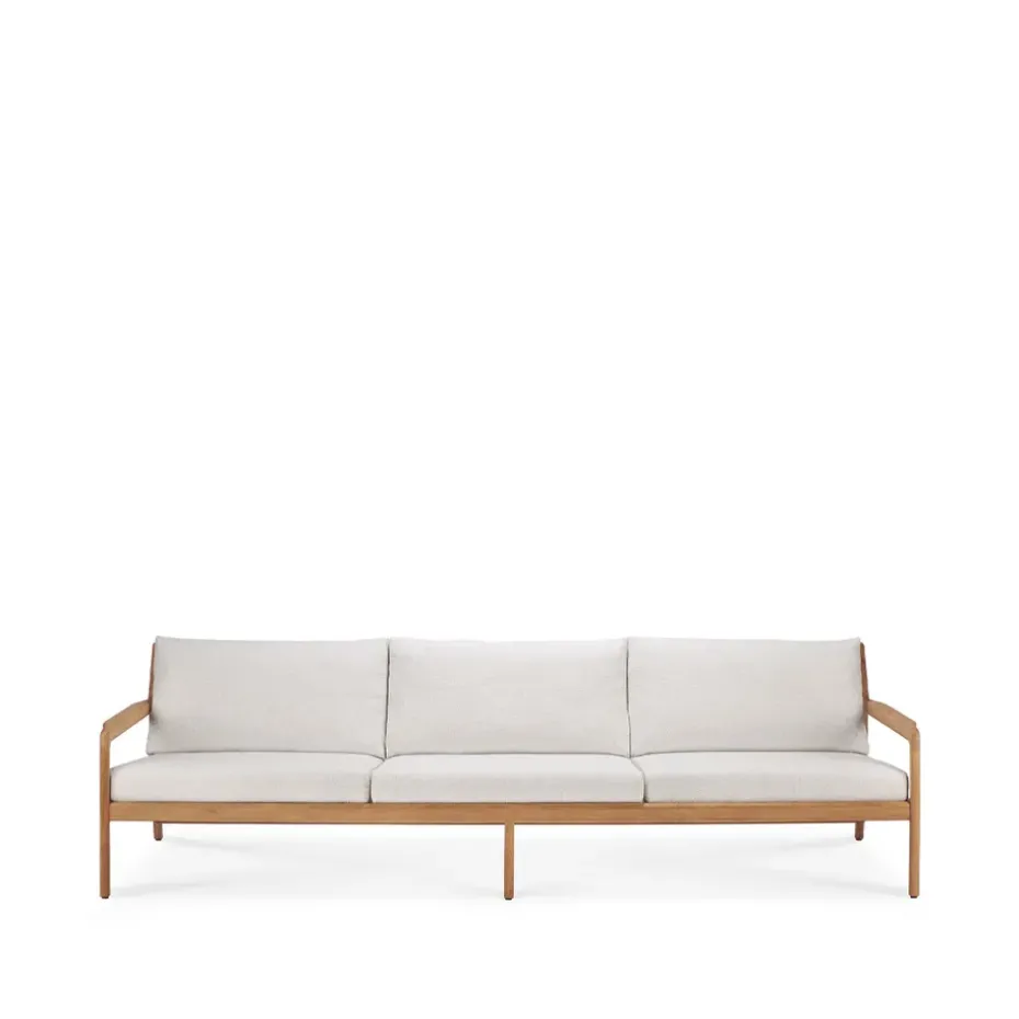 Sofá de 3 plazas Jack outdoor teak, Offwhite