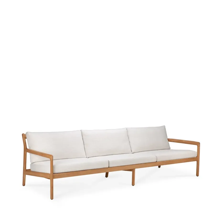 Sofá de 3 plazas Jack outdoor teak, Offwhite