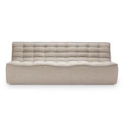 Sofá de 3 plazas N701, Tela beige