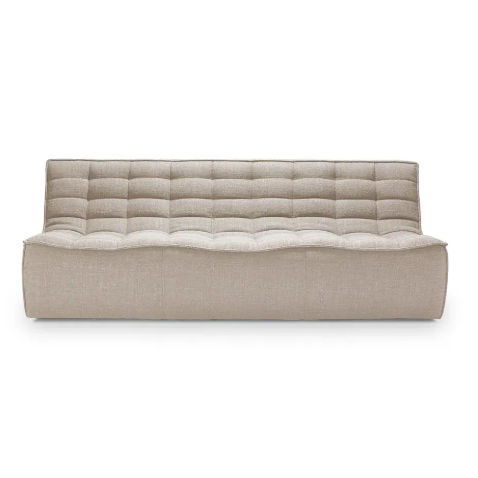 Sofá de 3 plazas N701, Tela beige