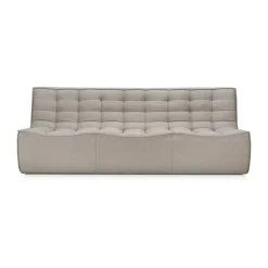 Sofá de 3 plazas N701, Tela ecru beige