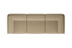 Sofá de 3 plazas Palo Block con reposabrazos Low 295 cm, Beige
