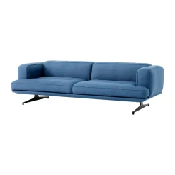 Sofá Inland AV23 3 plazas, Vidar 4 Denim Blue 733-patas negras
