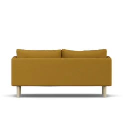 Sofá Linnevik, Luiza Mustard 3972-roble blanco aceitado, 2 plazas