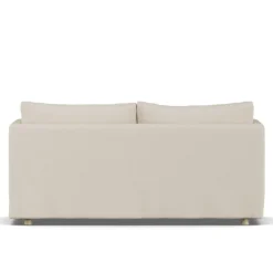 Sofá Linnevik, Same Beige 6670-roble blanco aceitado, 2 plazas, con faldón
