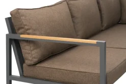 Sofá modular Cap, Antracita-marrón, 6 plazas