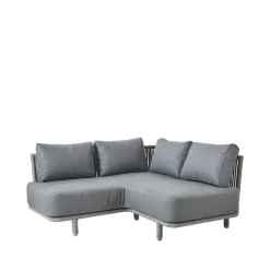 Sofá modular Moments, Gris, esquina, Cane-Line soft rope