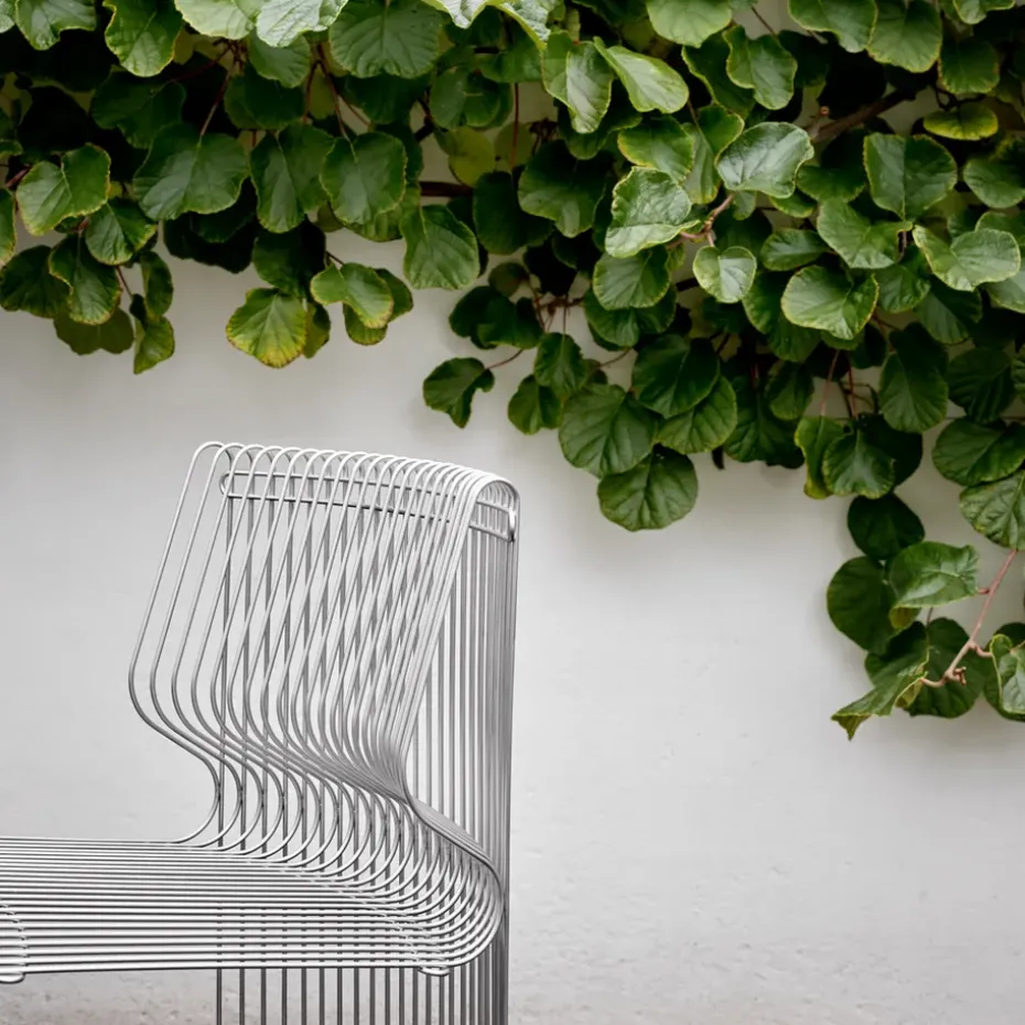 Sofá modular Pantonova, Stainless steel, concave