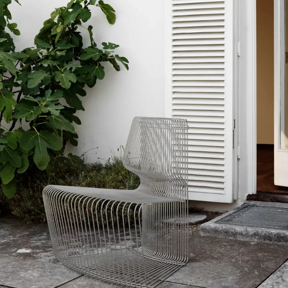 Sofá modular Pantonova, Stainless steel, concave