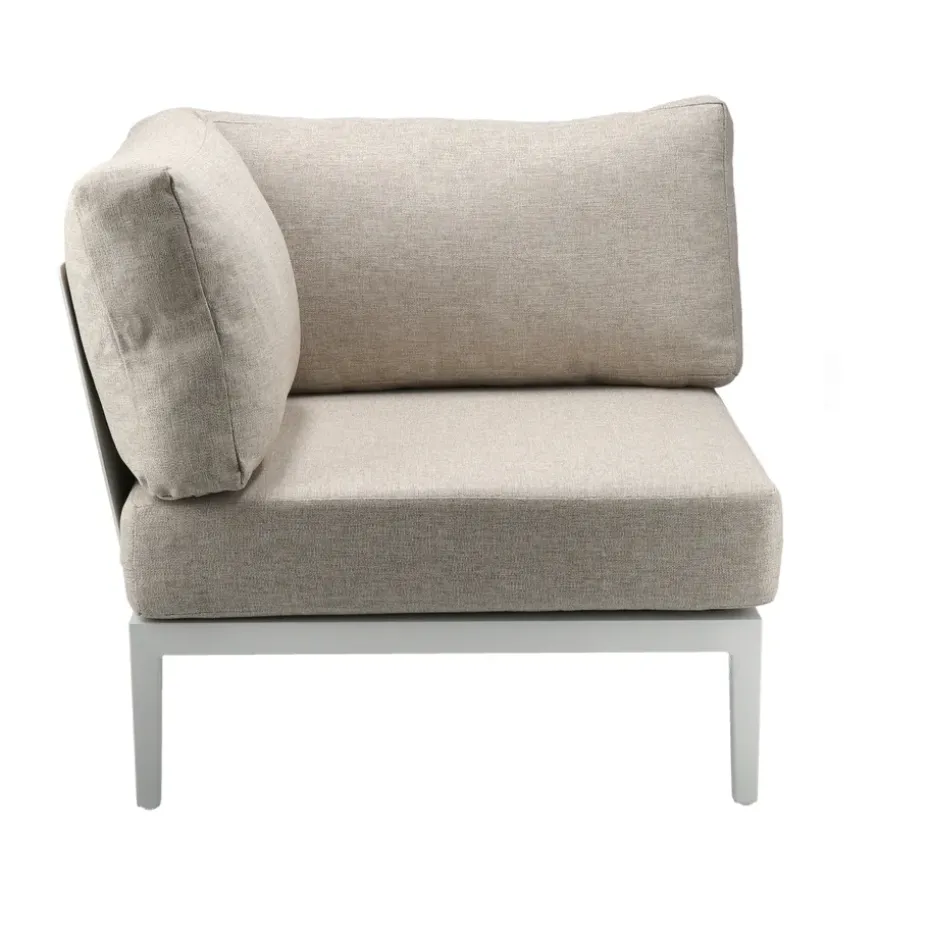 Sofá modular Santander módulo de esquina, Blanco-beige