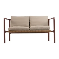 Sofá Motty, Zin red-teddy beige, 2 plazas