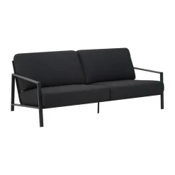 Sofá Naos, Negro-teddy black, 2,5 plazas