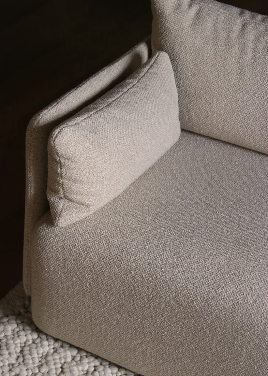 Sofá Offset 3 plazas, Audo Bouclé 02 Beige
