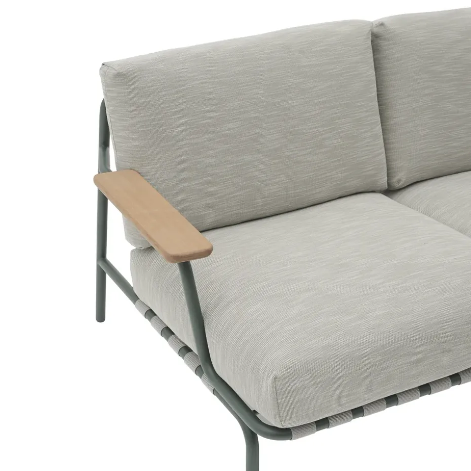 Sofá Settle de 2 plazas, Ribbed Weave 2 Dark green