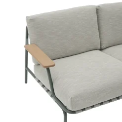 Sofá Settle de 2 plazas, Ribbed Weave 2 Dark green
