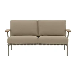 Sofá Settle de 2 plazas, Ribbed Weave 5 Taupe