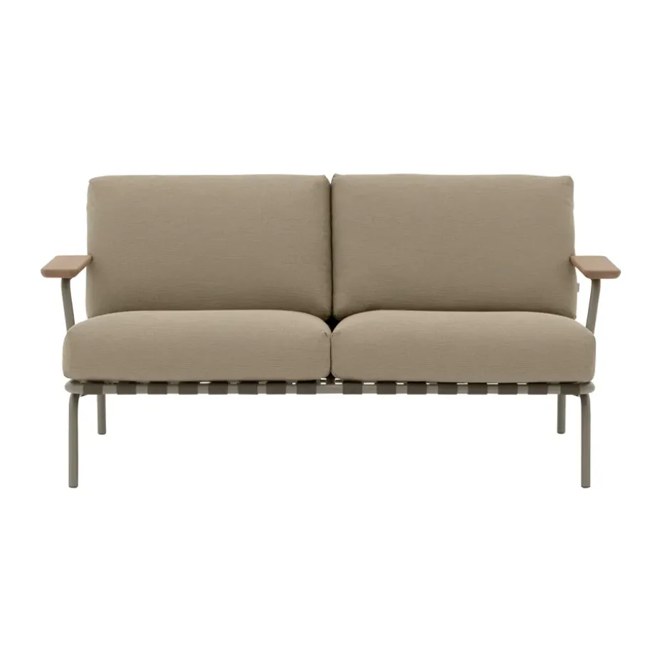 Sofá Settle de 2 plazas, Ribbed Weave 5 Taupe