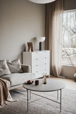 Sofá Sjövik, Bern Beige 0341-roble blanco aceitado, 2,5 plazas